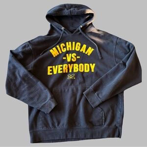 U OF M Michigan vs Everybody Navy Hoodie